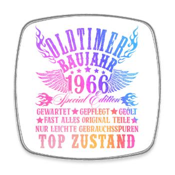 60th Birthday 60 Years Decoration 1965 Gift Funny - Square fridge magnet - white - Front