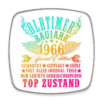 60th Birthday 60 Years Decoration 1965 Gift Funny - Square fridge magnet - white - Front