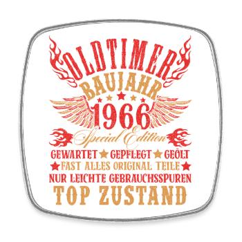 60th Birthday 60 Years Decoration 1965 Gift Funny - Square fridge magnet - white - Front