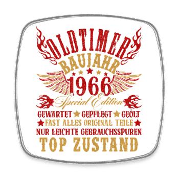 60th Birthday 60 Years Decoration 1965 Gift Funny - Square fridge magnet - white - Front