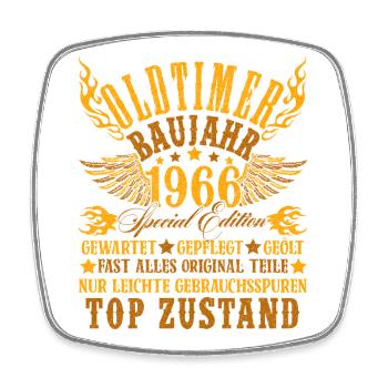 60th Birthday 60 Years Decoration 1965 Gift Funny - Square fridge magnet - white - Front