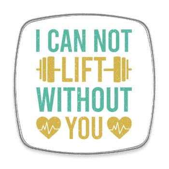 Fitness Motivation Bodybuilder I Can Not Lift - Square fridge magnet - white - Front
