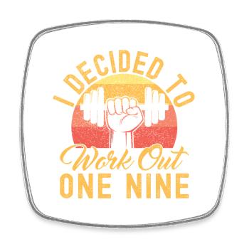 Fitness Fanatics Decided To Workout Calisthenics - Square fridge magnet - white - Front
