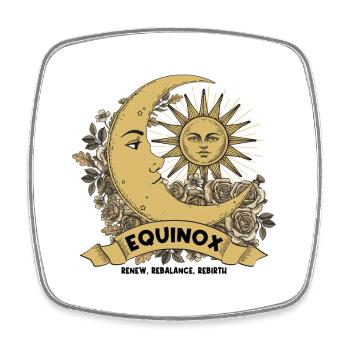Bénédictions d’Ostara : Renouveau Équinoxe Renouveau - Magnet carré - blanc - Devant