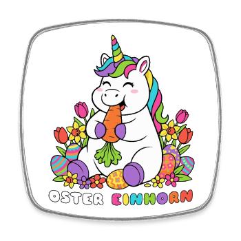 Osterhase Oster Einhorn Ostern - Viereckiger Kühlschrankmagnet - Weiß - Vorne