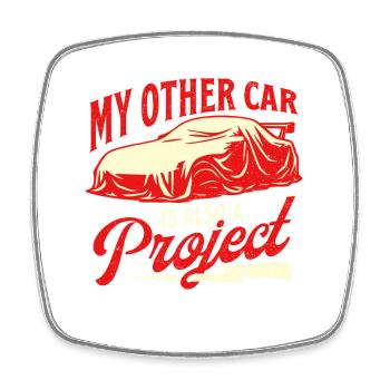 Mein anderes Auto ist ebenfalls JDM Racing Projekt - Viereckiger Kühlschrankmagnet - Weiß - Vorne