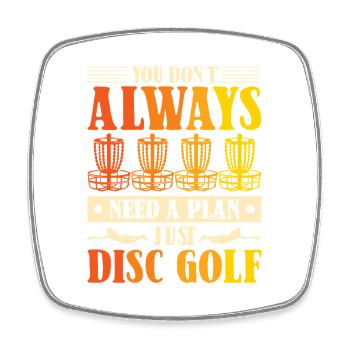 Disc Golf Gifts Disc Golf - Square fridge magnet - white - Front