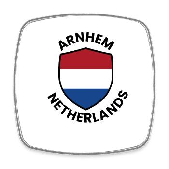 Arnheimer Schild Niederlande - Viereckiger Kühlschrankmagnet - Weiß - Vorne