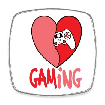 I LOVE GAMING - Viereckiger Kühlschrankmagnet - Weiß - Vorne