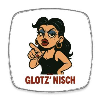 Glotz Nisch Bold Cartoon - Square fridge magnet - white - Front