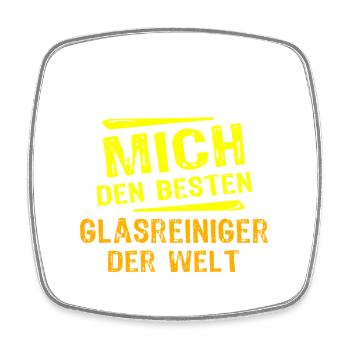 Cadeau pour nettoyant de verre - Magnet carré - blanc - Devant