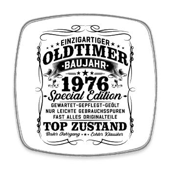 Vintage 1976 Vintage Birthday Gift Retro - Square fridge magnet - white - Front