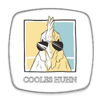 Cooles Huhn – Für echte Hühnerliebhaber - Viereckiger Kühlschrankmagnet - Weiß - Vorne