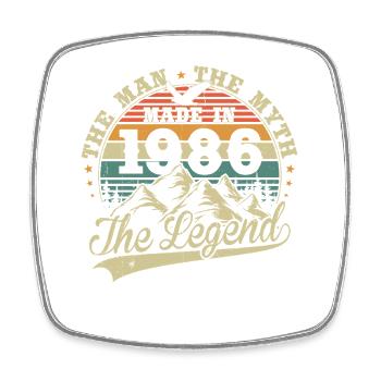 Cadeau d’anniversaire vintage vintage 1986 - Magnet carré - blanc - Devant