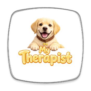 Labrador Retriever My Therapist - Viereckiger Kühlschrankmagnet - Weiß - Vorne
