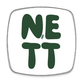 Nett hier - Viereckiger Kühlschrankmagnet - Weiß - Vorne