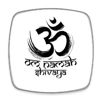 Om Namah Shivaya Mantra Meditatione Yoga - Square fridge magnet - white - Front