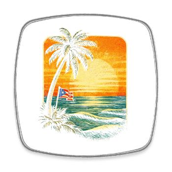 Porto Rico Boricua - Magnet carré - blanc - Devant