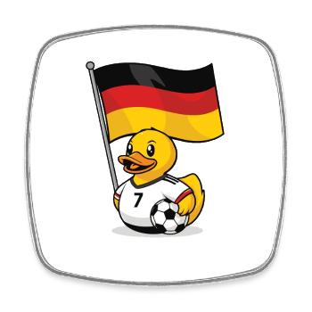 Maillot de football allemand pour les supporters - Magnet carré - blanc - Devant