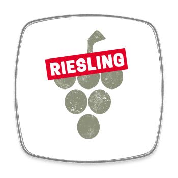 Riesling Vine Vintage Wine Drinker and Winemaker Wine - Square fridge magnet - white - Front