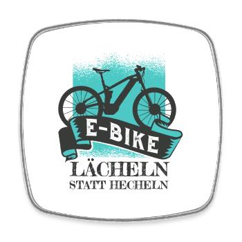 E-Bike Spruch lustig - Viereckiger Kühlschrankmagnet - Weiß - Vorne