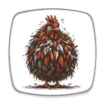 Eggsistential Crisis - Viereckiger Kühlschrankmagnet - Weiß - Vorne