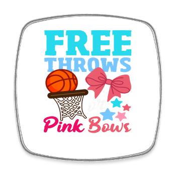 Free throws or grinding basketball - Square fridge magnet - white - Front