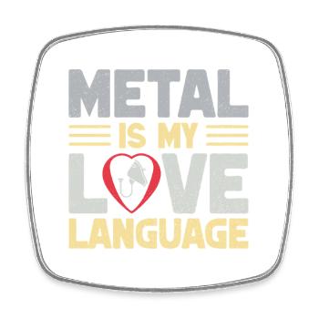 Anesthesiologist Metal My Love Anesthesia - Viereckiger Kühlschrankmagnet - Weiß - Vorne
