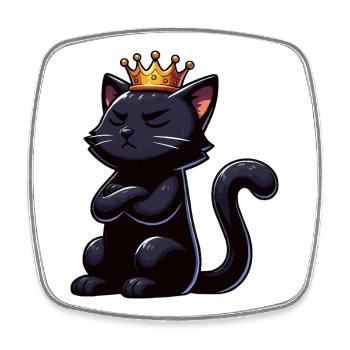 Funny Cat Cats Cat Lover Kitten - Square fridge magnet - white - Front