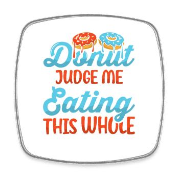 Donut fast food - Square fridge magnet - white - Front