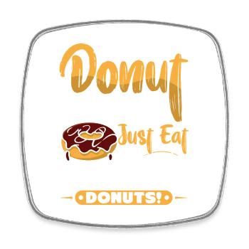 Donut fast food - Square fridge magnet - white - Front