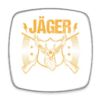Chasse Chasse Chasseurs Chasseurs - Magnet carré - blanc - Devant
