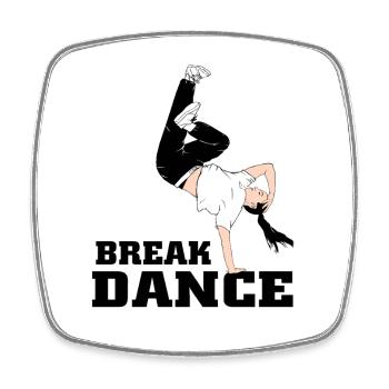 Breakdance - Breaking Sport - Viereckiger Kühlschrankmagnet - Weiß - Vorne