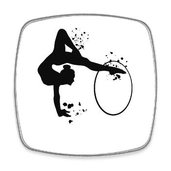 Gymnastics Hoops Rhythmic Gymnastics - Square fridge magnet - white - Front
