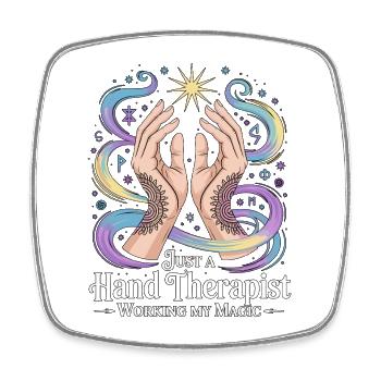 Just A Hand Therapist Health Worker Hand Therapist - Square fridge magnet - white - Front