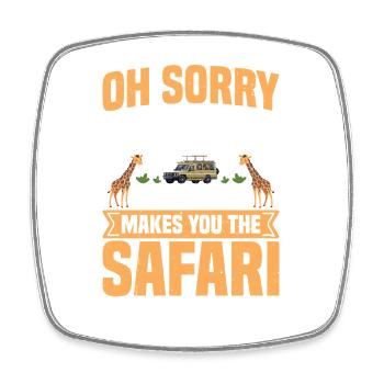 Reiseführer Afrikanischer Reiseführer Safari Tour - Viereckiger Kühlschrankmagnet - Weiß - Vorne