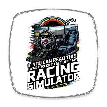Simulateur de course - Magnet carré - blanc - Devant