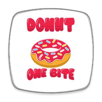 Donut fast food - Square fridge magnet - white - Front