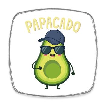 Werdender Papa & Vater, Papacado, Schwangerschaft - Viereckiger Kühlschrankmagnet - Weiß - Vorne