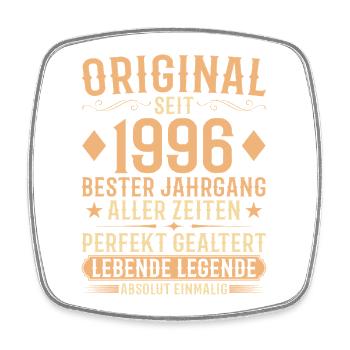 Original Jahrgang 1996 Baujahr Geburtstag - Viereckiger Kühlschrankmagnet - Weiß - Vorne