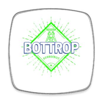 Bottrop Stadt Deutschland Retro Zeche Design - Viereckiger Kühlschrankmagnet - Weiß - Vorne