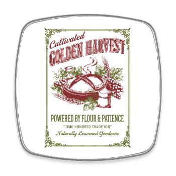 Sourdough Bread Baking Baker Local Sourdough - Square fridge magnet - white - Front