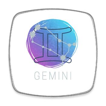 Gemini Zodiac Horoscope Zodiac Sign - Square fridge magnet - white - Front