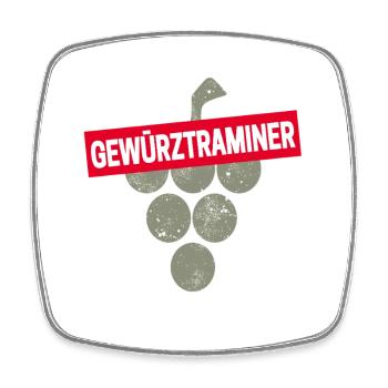 Gewürztraminer Rebe Vintage Weintrinker und Winzer - Viereckiger Kühlschrankmagnet - Weiß - Vorne