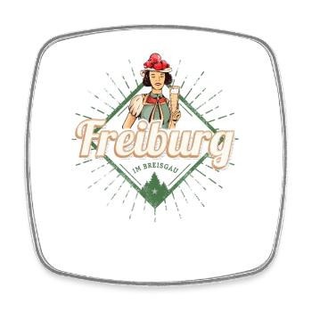 Freiburg Baden-Württemberg Deutschland Souvenir - Viereckiger Kühlschrankmagnet - Weiß - Vorne