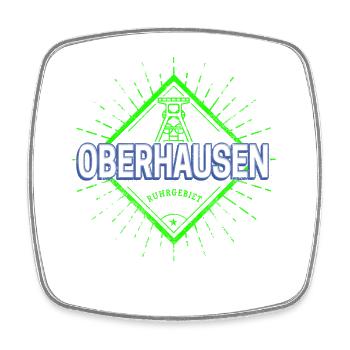 Oberhausen Stadt Deutschland Retro Zeche Souvenir - Viereckiger Kühlschrankmagnet - Weiß - Vorne