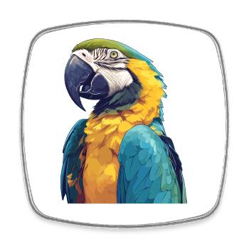 Macaw's Era - Square fridge magnet - white - Front