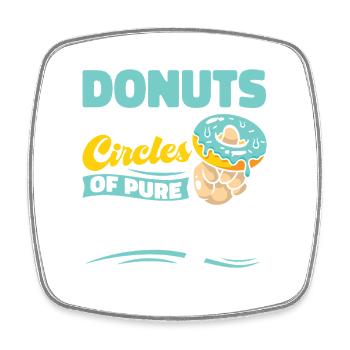 Restauration rapide en donuts - Magnet carré - blanc - Devant