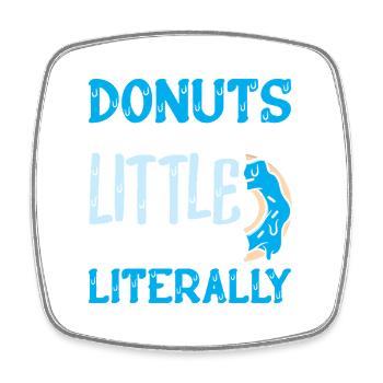 Donut fast food - Square fridge magnet - white - Front