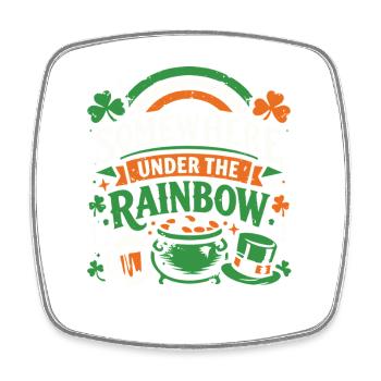 Under The Rainbow | St. Patrick's Day - Square fridge magnet - white - Front
